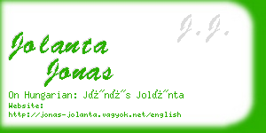 jolanta jonas business card